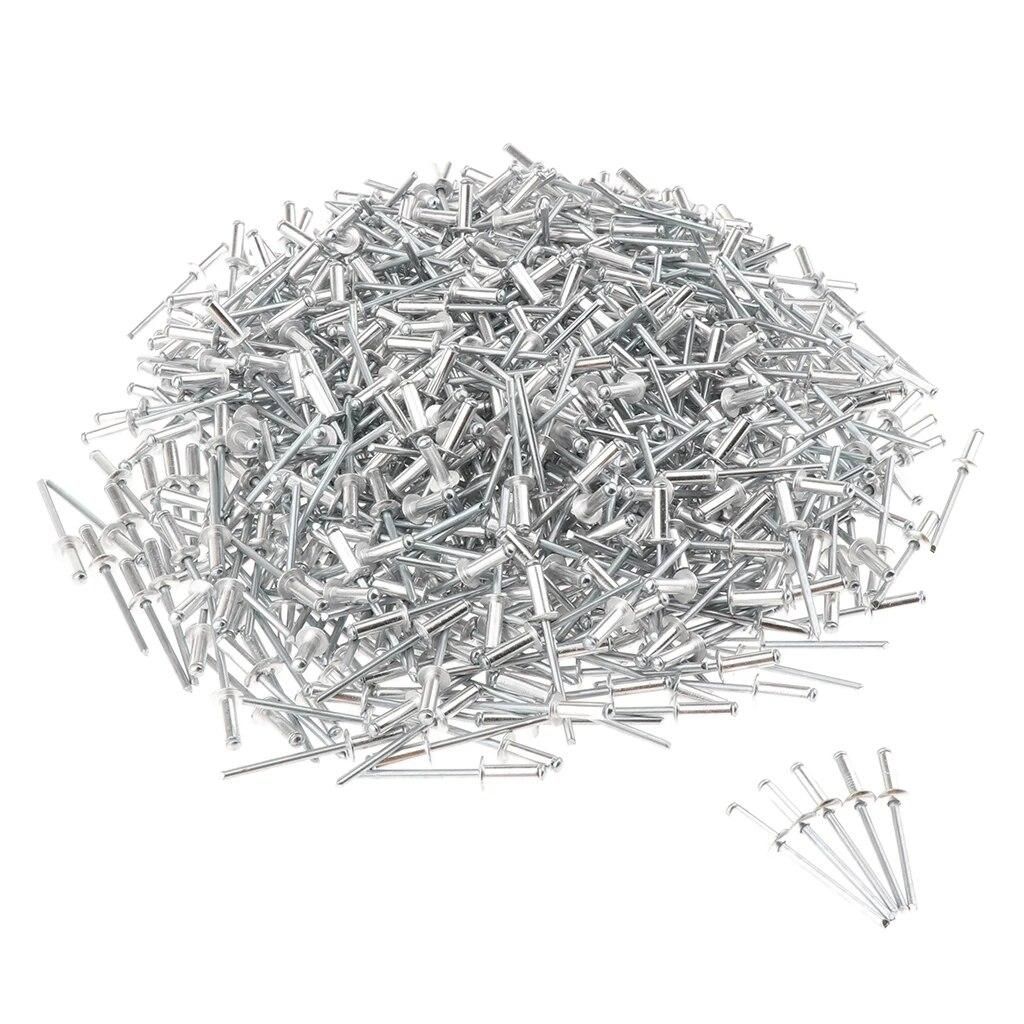 Stainless Steel Domed  Rivet Fastener Assortment Kit - 500 Pieces - 304 Grade - 4.0x16mm Fishing Tackle