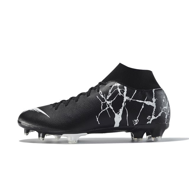 8 Colors Speedmate FG Soccer Shoes Quality Breathable Football Boot Adult High Ankle Outdoor Sport Training Cleats(#high Black FG)