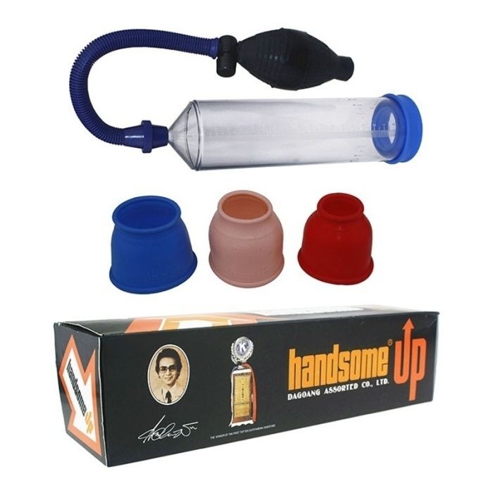 HandsomUp Penis Pump Enlarger Penis Enlargement Vacuum Pump With 3 Sleeves