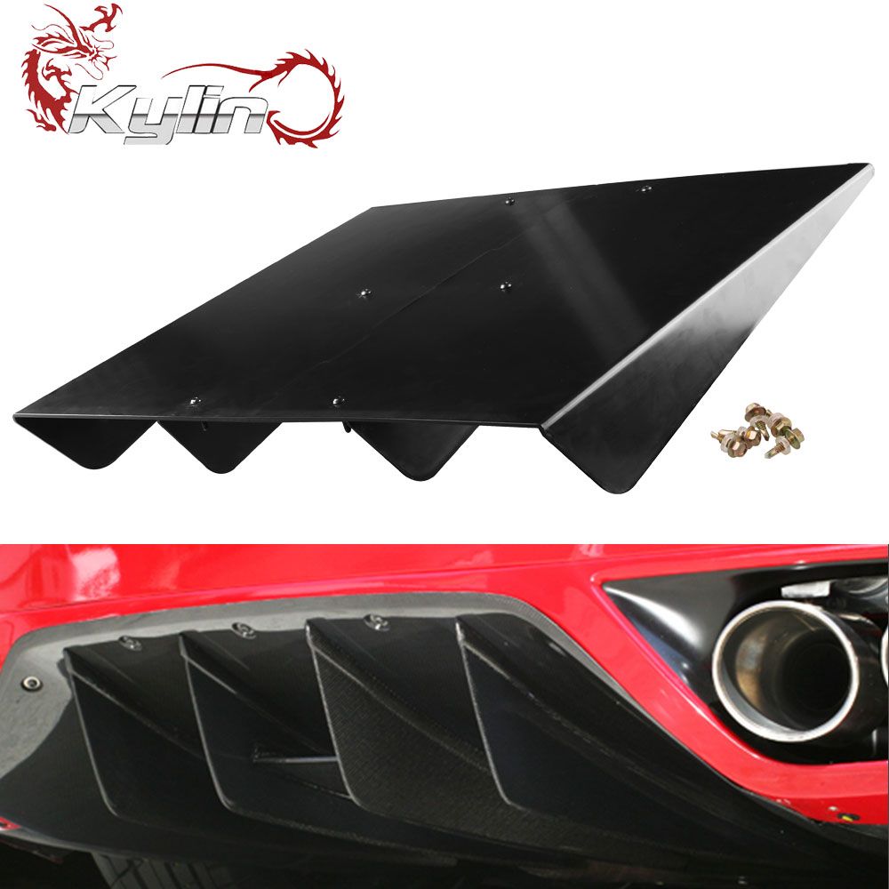 Rear Bumper 4 Shark Fins Diffuser Car Spoiler Decoration X