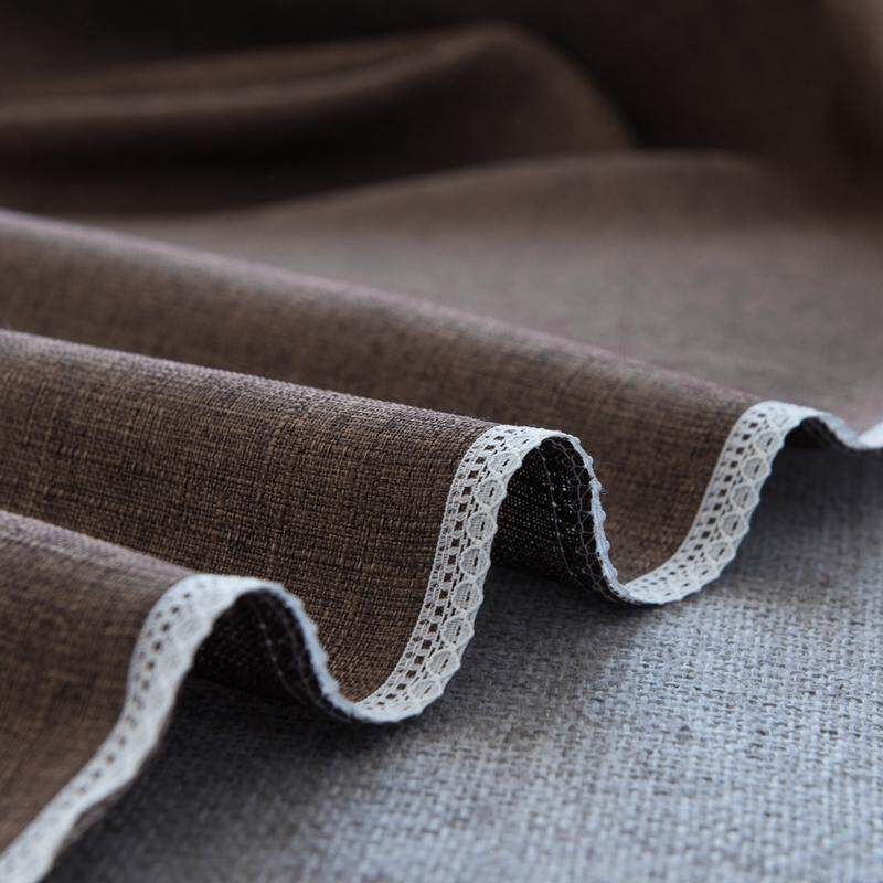 4 Seat 215*350cm Couch Slipcover Linen Fabric Sofa Cover Pillowcase Decoration Coffee (coffee)