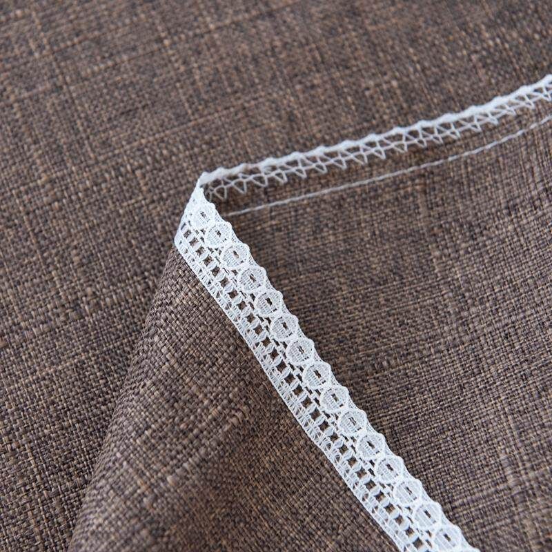 4 Seat 215*350cm Couch Slipcover Linen Fabric Sofa Cover Pillowcase Decoration Coffee (coffee)