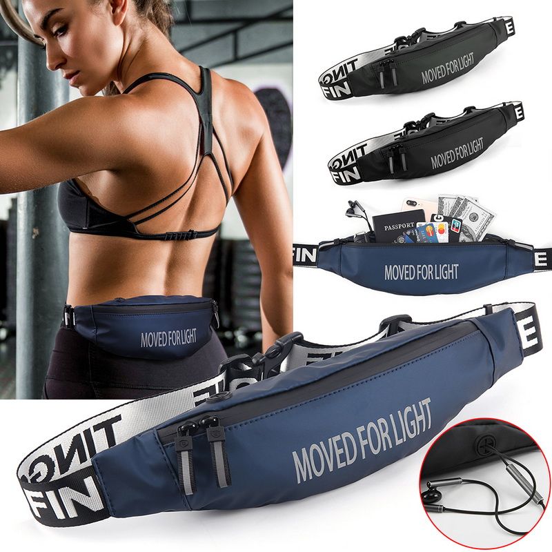 Unisex Running Waist Bag Fanny Pack Black Bag Men Women For