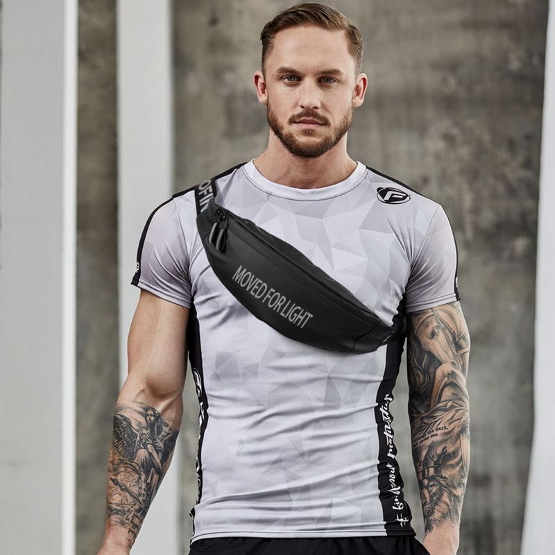 Unisex Running Waist Bag Fanny Pack Black Bag Men Women For