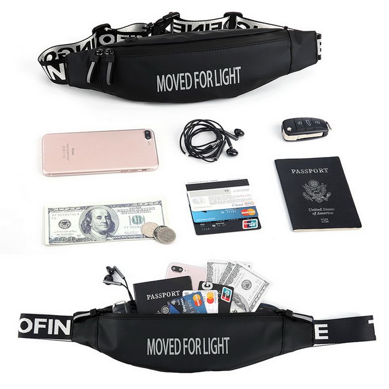Unisex Running Waist Bag Fanny Pack Black Bag Men Women For