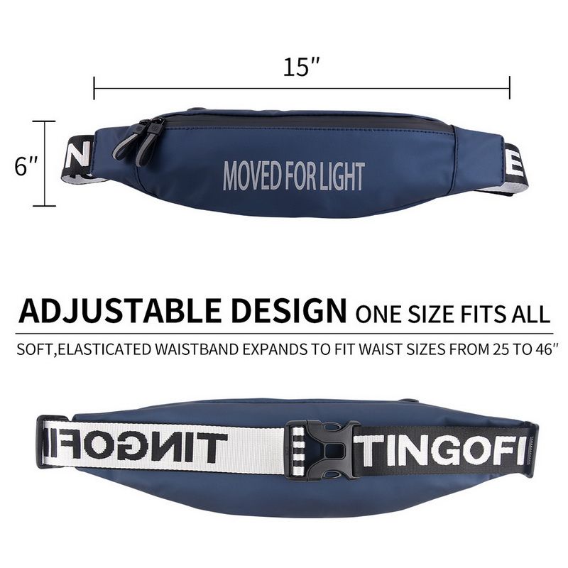 Unisex Running Waist Bag Fanny Pack Black Bag Men Women For