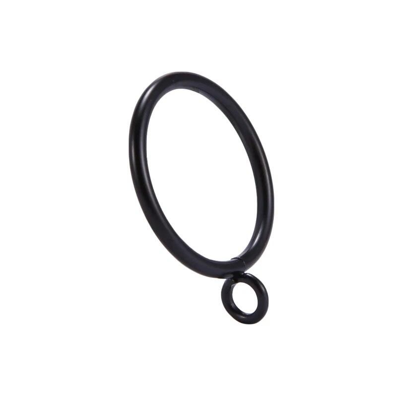 40 Pack Curtain Rings, 38mm Internal Diameter Curtains Rings Hanging Rings for Curtains and Rods, black
