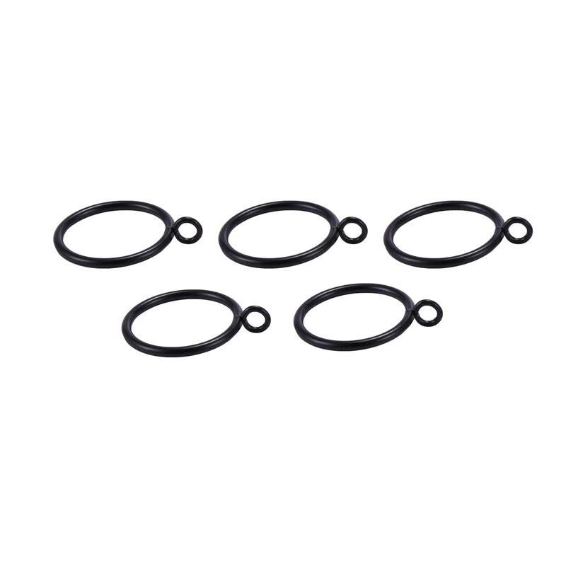 40 Pack Curtain Rings, 38mm Internal Diameter Curtains Rings Hanging Rings for Curtains and Rods, black