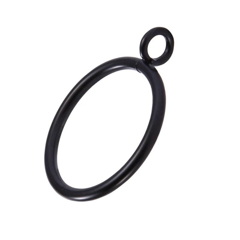 40 Pack Curtain Rings, 38mm Internal Diameter Curtains Rings Hanging Rings for Curtains and Rods, black