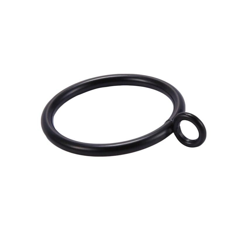 40 Pack Curtain Rings, 38mm Internal Diameter Curtains Rings Hanging Rings for Curtains and Rods, black