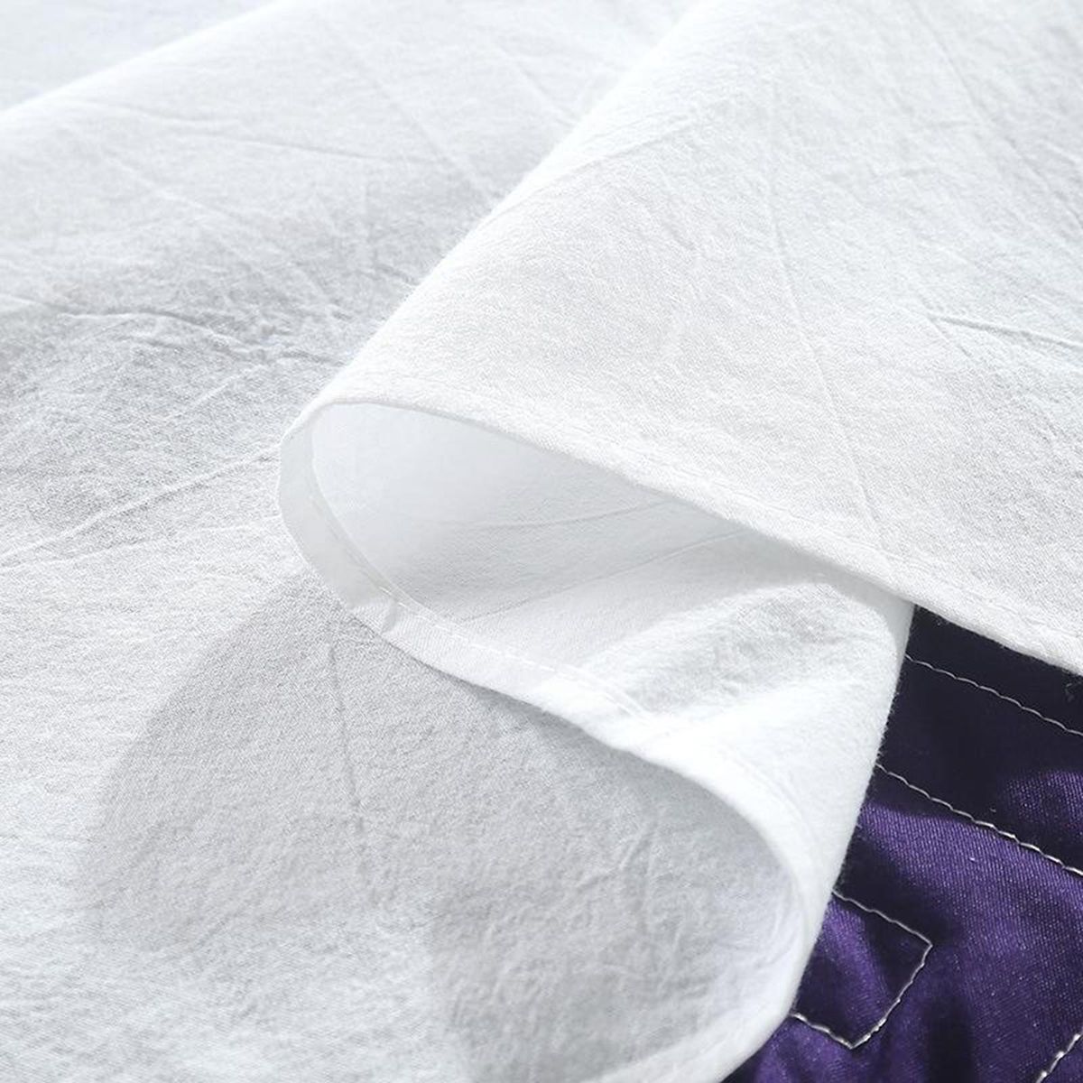 2X Cotton SPA Half Table Cover Beauty Salon Bed Face Hole Towel White