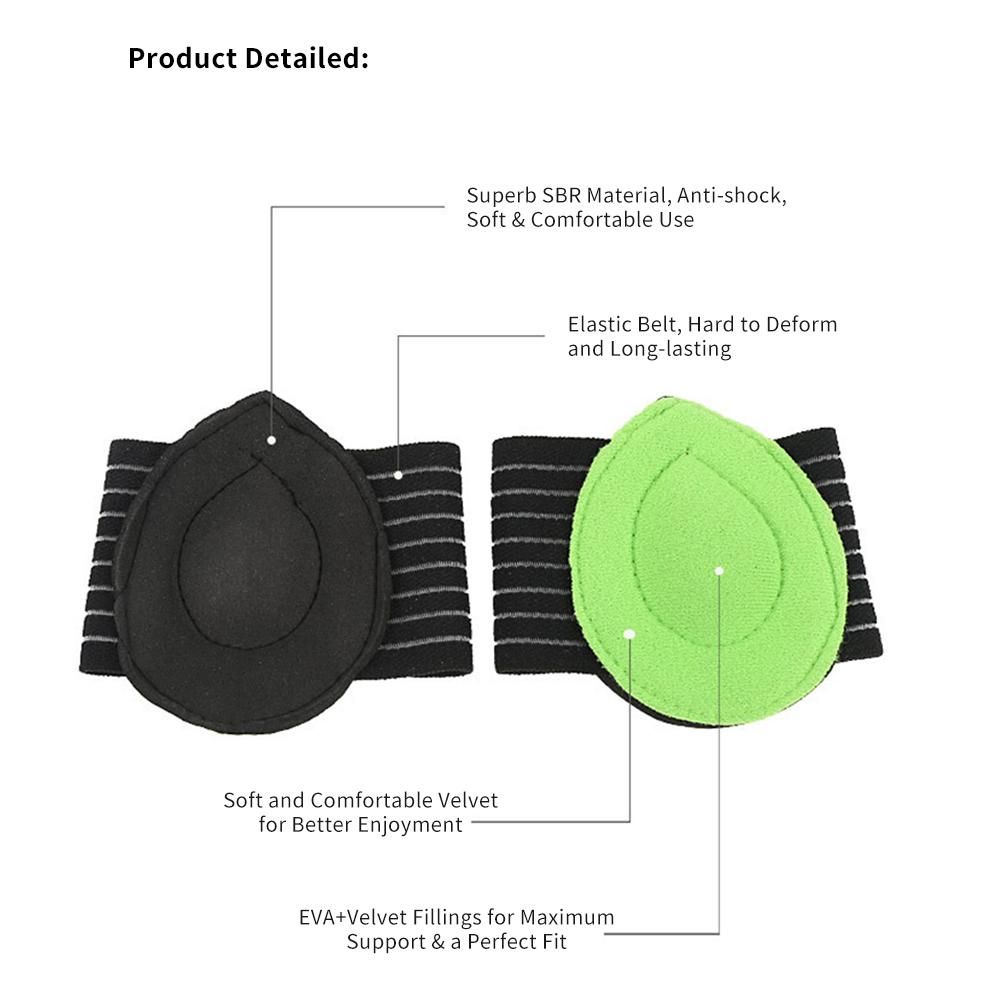 1 Pair Arch Support Cushioned Support Sleeves Foot Pads for Plantar Fasciitis Fallen Arches Achy Feet Proble