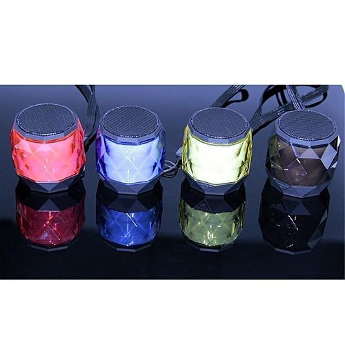 Bluetooth Speaker Diamond Colorful 4.0 Stereo Bass Volume Control Wireless Portable Speaker Support TF Card USB AUX FM Radio Mic Hands-Free Call For IOS Android Phone HT-S