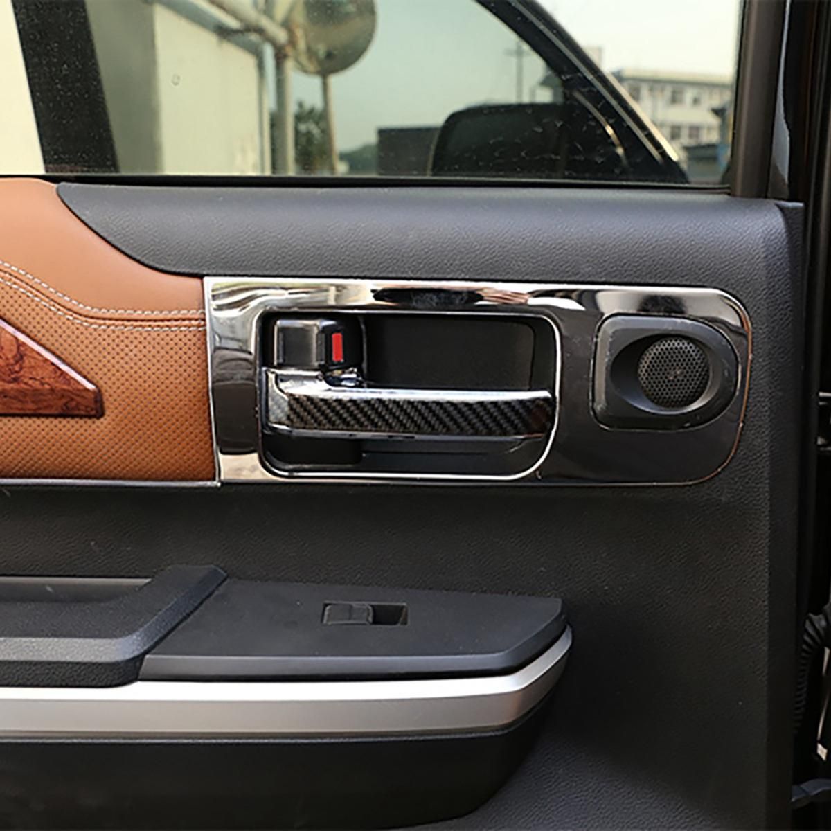 Car Soft Carbon Fiber Inner Handle Cover for Toyota-Tundra