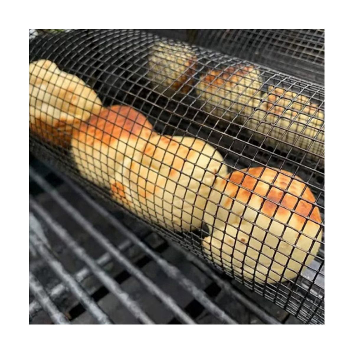 3Pcs Cylindrical Barbecue Basket Stainless Steel Grill Outdoor BBQ Suppiles Non Stick Kitchen Accessory for KitchenBBQ