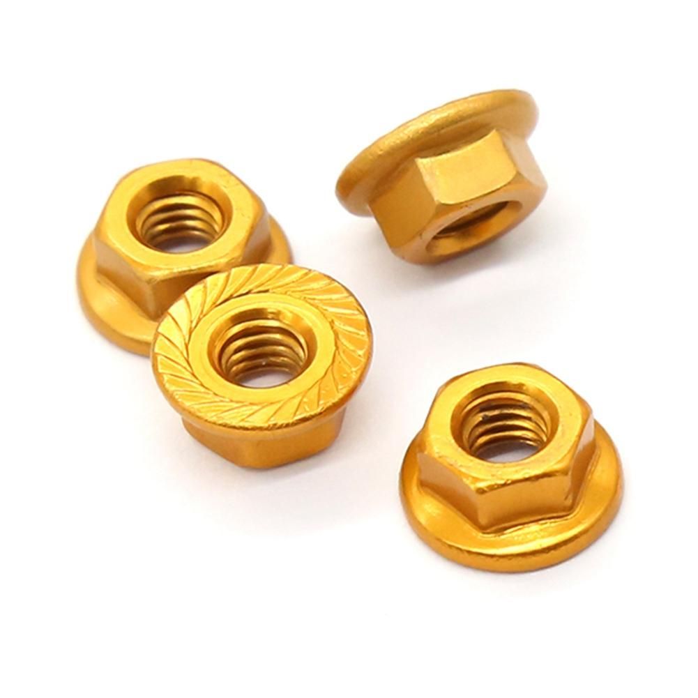 8Pcs CNC Metal Flange Lock Nut M4 1/10 1/8 1/14 RC Car