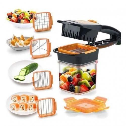 Unique 5-in-1 Nicer Dicer Quick Fruit Vegetable Cutter Set.