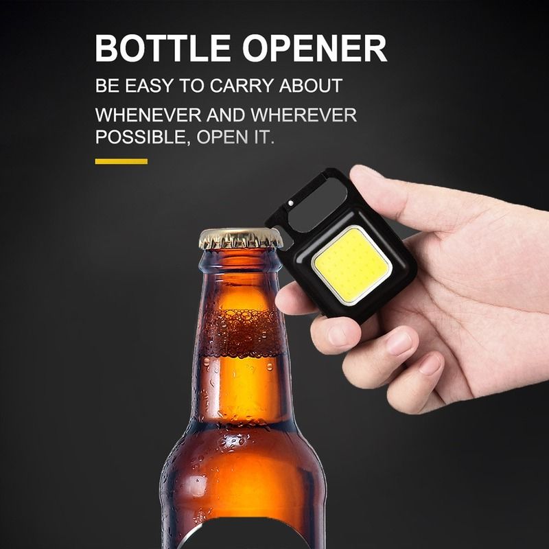 Mini LED Keychain Light USB Rechargeable Pocket Work Light