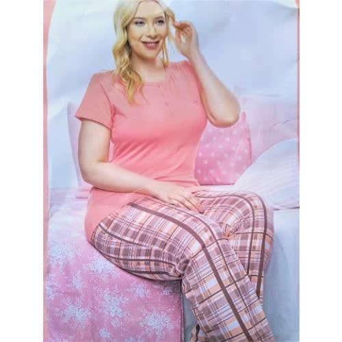 2 Piece Women's Pyjamas - Peach