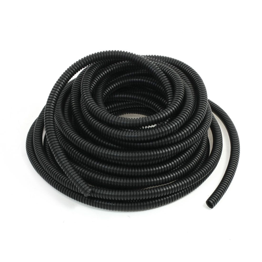 UxcellID 7.5mm OD 10mm Black Plastic Wire Loom