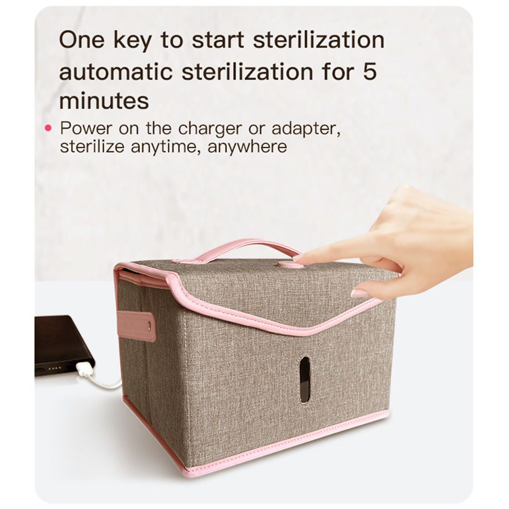 USB UV Sanitizer Box, LED UVC Cleaner For Baby Bottle For Khaki
