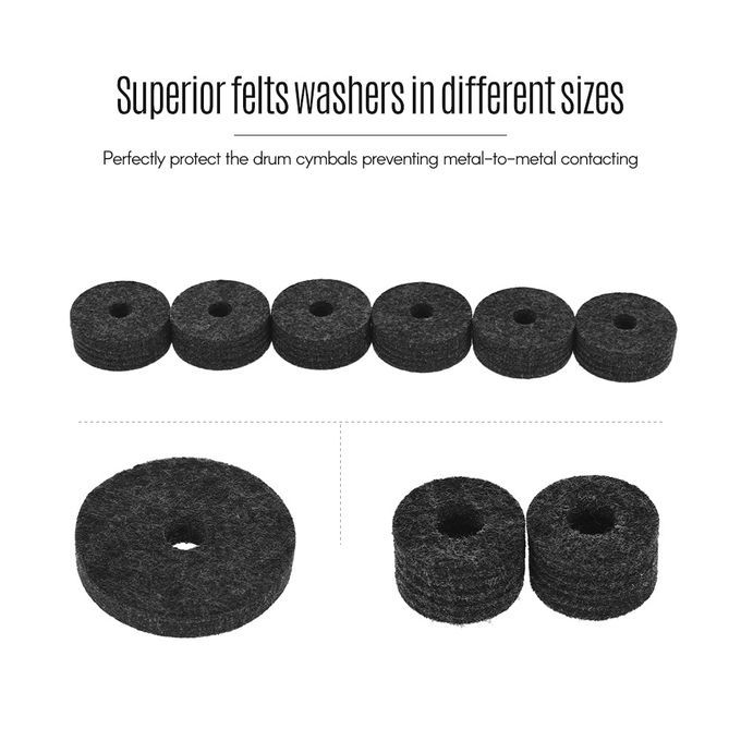 Pack Of 18 PCS Drum Kit Accessories Set Cymbal Stand Felts