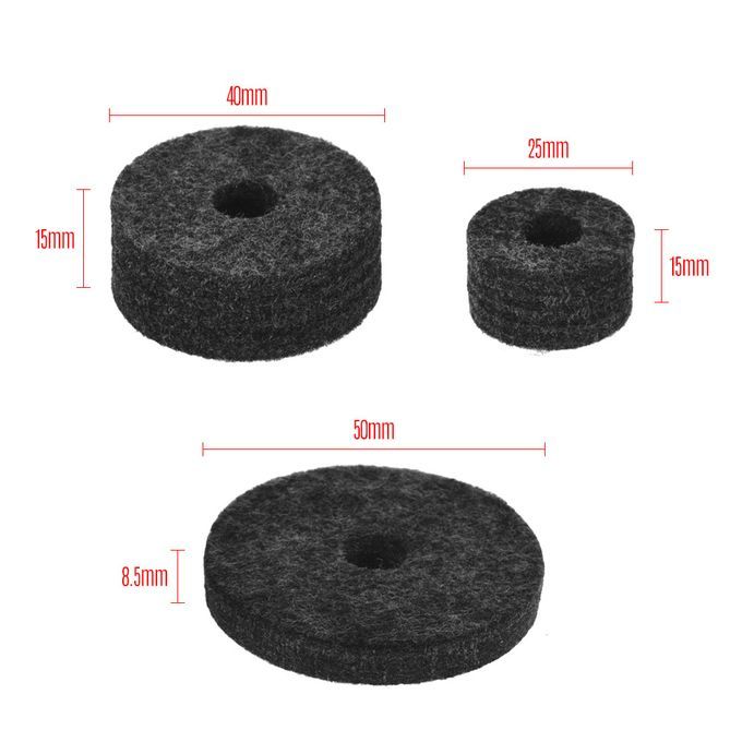 Pack Of 18 PCS Drum Kit Accessories Set Cymbal Stand Felts