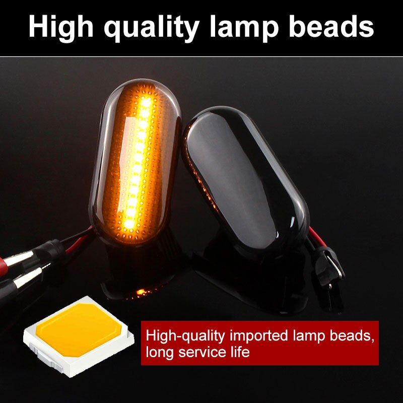 2PCS Car Side Marker Light LED Turn Signal Light For Nissan Tiida C11 Note E11 NE11 Micra K12 NP300 Navara D40 Qashqai J10 Yellow