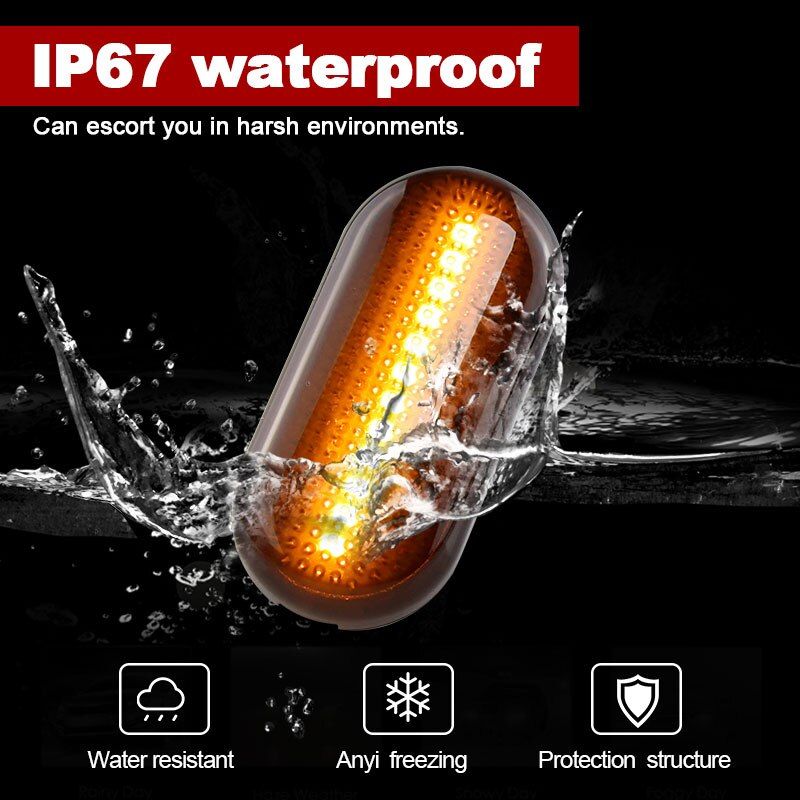 2PCS Car Side Marker Light LED Turn Signal Light For Nissan Tiida C11 Note E11 NE11 Micra K12 NP300 Navara D40 Qashqai J10 Yellow