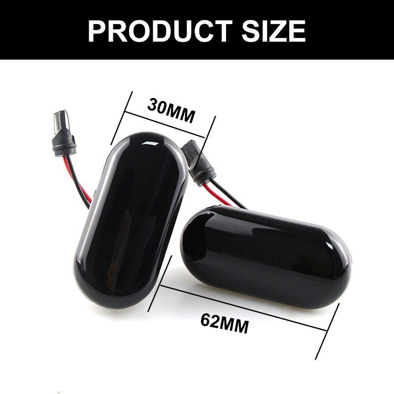 2PCS Car Side Marker Light LED Turn Signal Light For Nissan Tiida C11 Note E11 NE11 Micra K12 NP300 Navara D40 Qashqai J10 Yellow