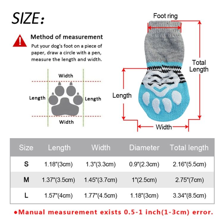 2 Pairs Pet Dog Puppy Cat Shoes Slippers Non-Slip Socks Pet Cute Indoor For Small Dogs Cats Snow Boots Socks