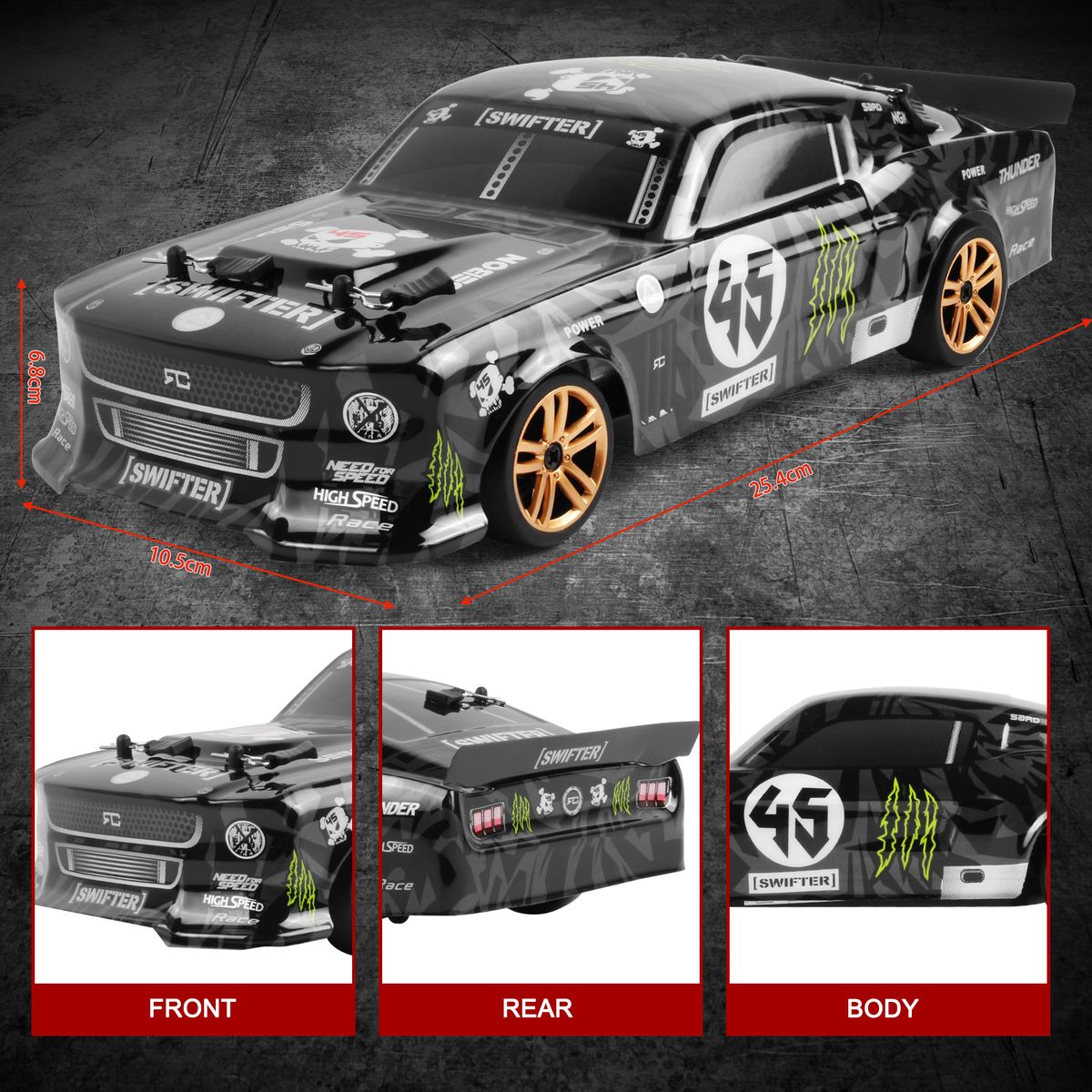 Rc Drift Car 1/18 Rc Car 2.4Ghz 4Wd 30Km/H High Speed Rc