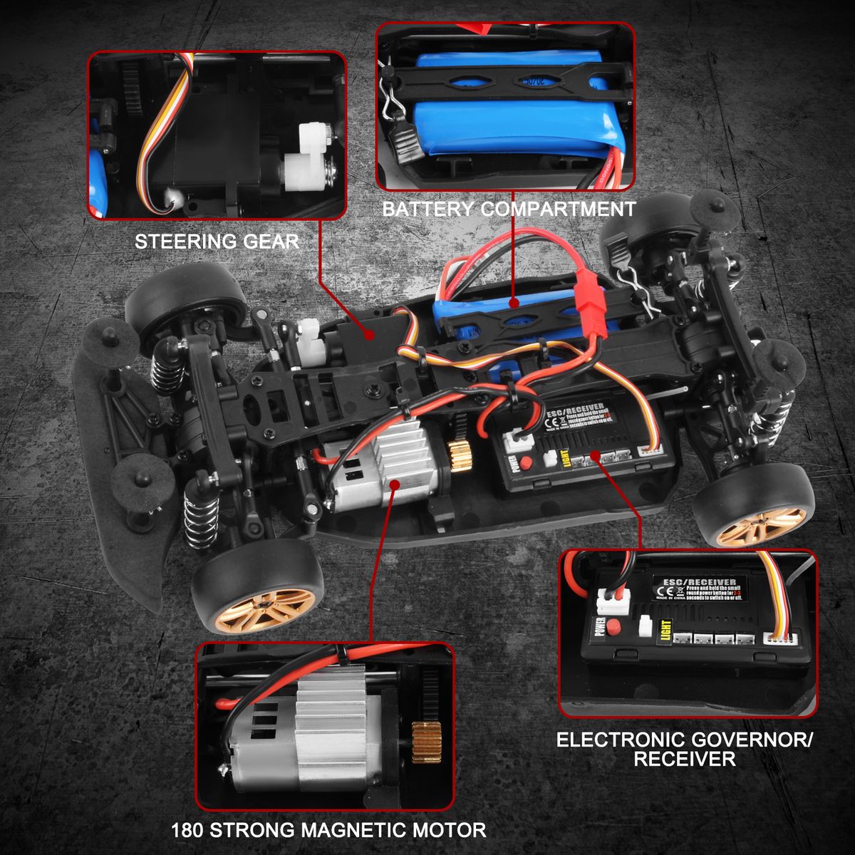 Rc Drift Car 1/18 Rc Car 2.4Ghz 4Wd 30Km/H High Speed Rc