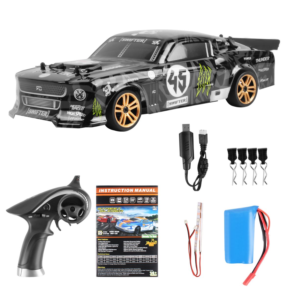Rc Drift Car 1/18 Rc Car 2.4Ghz 4Wd 30Km/H High Speed Rc