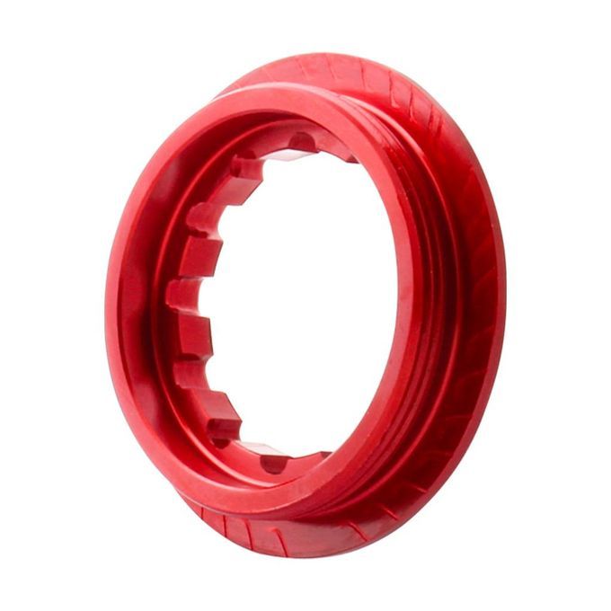 Bike Cassette Cover Lock Ring Alloy Flywheel Ring Dustproof Cog Red