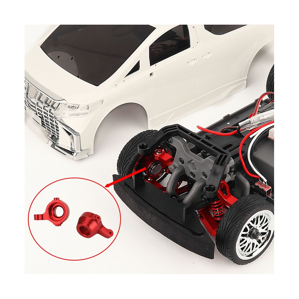 2Pcs Metal Front Steering Cup Steering Block for MN68 MN