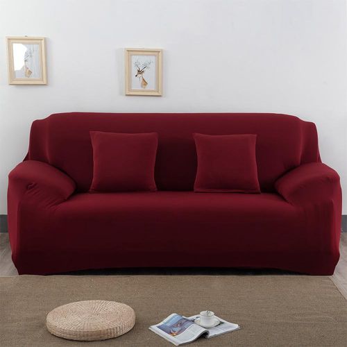 Two Seat Universal Solid Color Stretch Sofa Cover