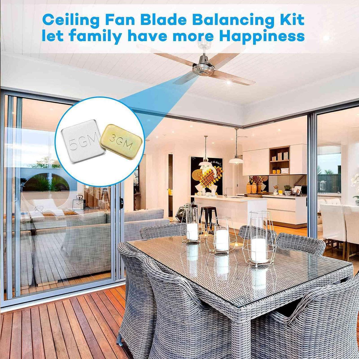 6 Sets of Ceiling Fan Blade Balancing Kit Fan Weight Balanci