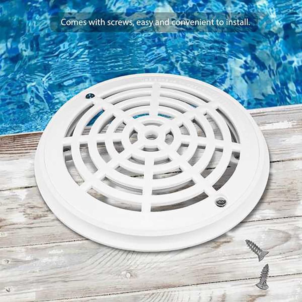 8 Inch Pool Drain Cover with Screws for Inground Swimming