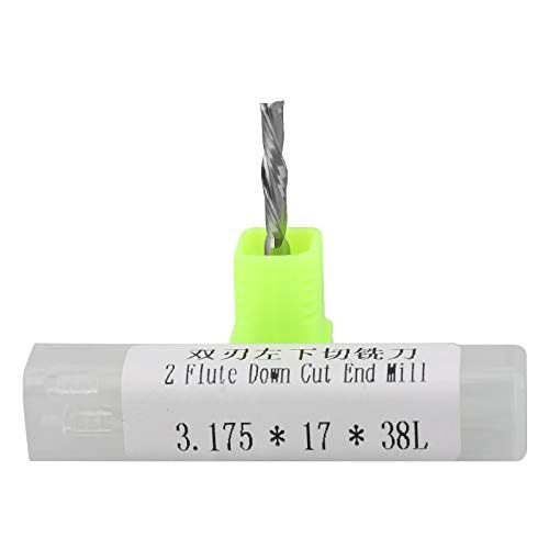 HOZLY 18 Shank 3175mmX17mm 2 Flutes Downcut End Mill Sprial