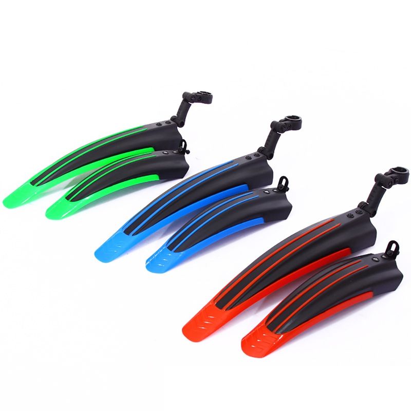 2Pcs Bicycle Cycling Front Rear Mudguard-Fluorescent Yellow