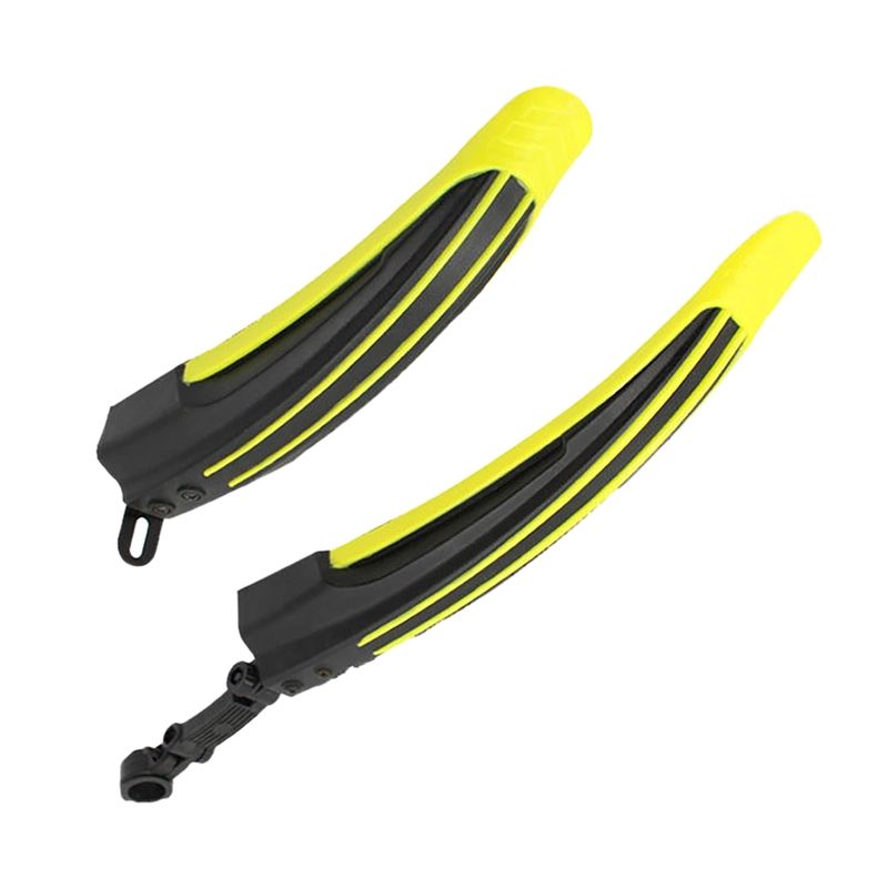2Pcs Bicycle Cycling Front Rear Mudguard-Fluorescent Yellow