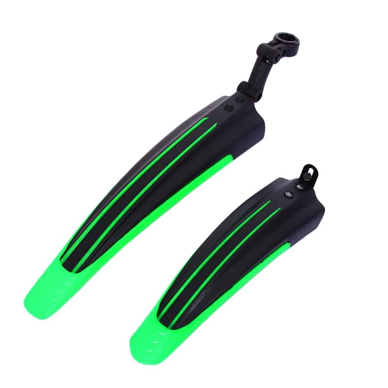 2Pcs Bicycle Cycling Front Rear Mudguard-Fluorescent Yellow