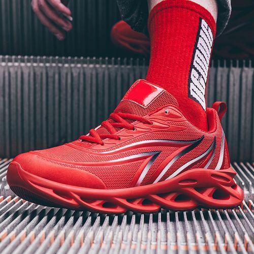 Mens Sneakers Sports Running Shoes-Red