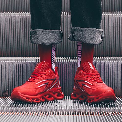 Mens Sneakers Sports Running Shoes-Red