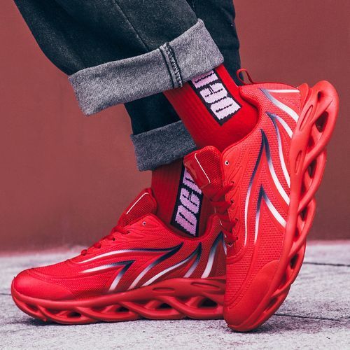 Mens Sneakers Sports Running Shoes-Red