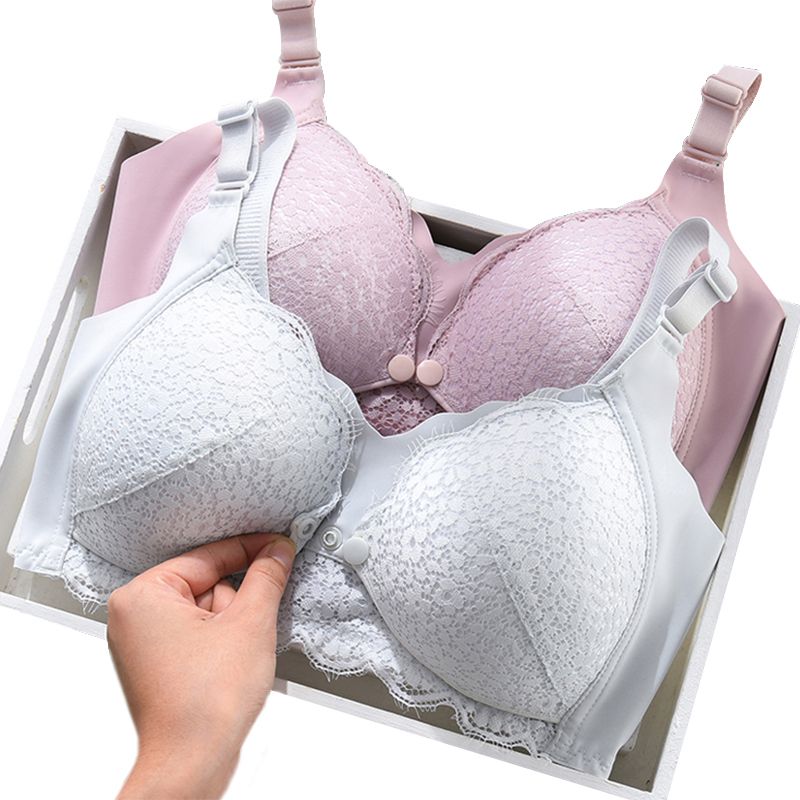 New Maternity Breastfeeding Bra Lace Cotton Maternity Nursing Bra For Feeding