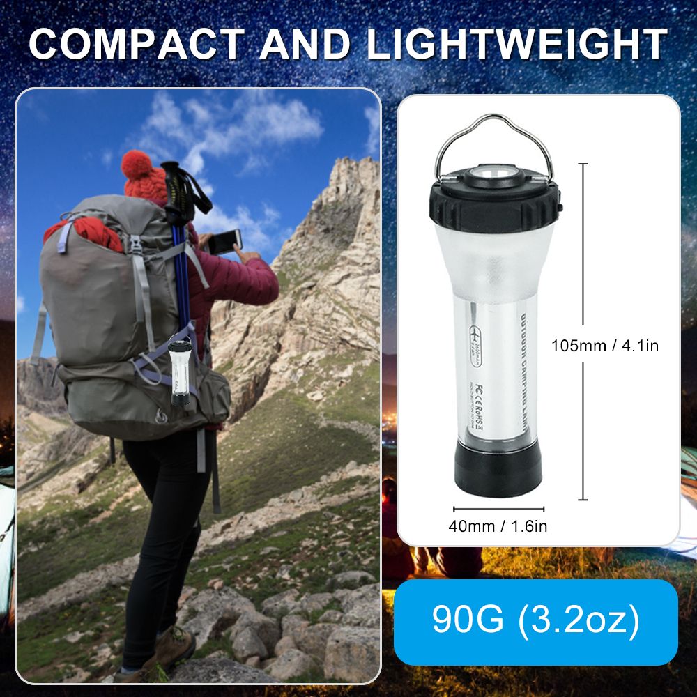 USB Rechargeable Camping Tent Lantern Magnetic Work