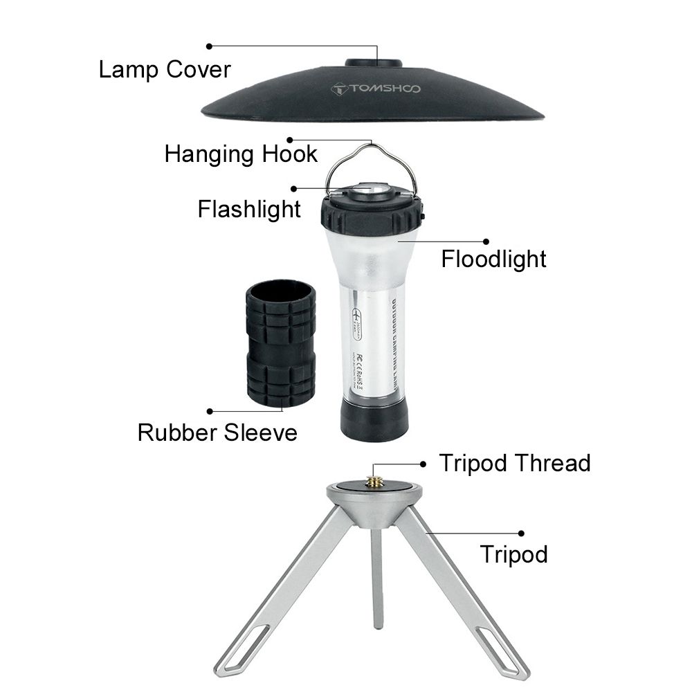USB Rechargeable Camping Tent Lantern Magnetic Work