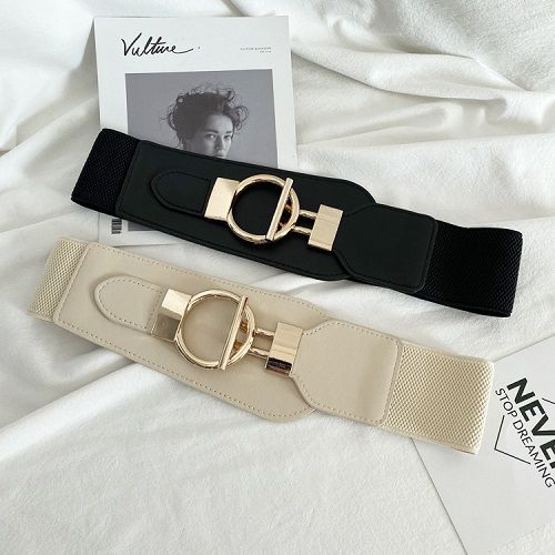 Ladies Dressy Suit  Elastic Belt Fashion Wide Tight Belt
